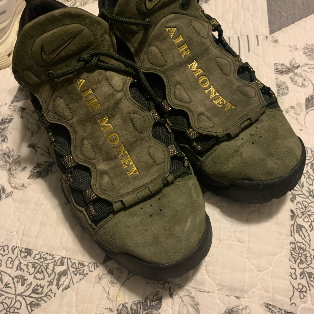 Nike Air Money Men's Sneakers - Dark Green and Black